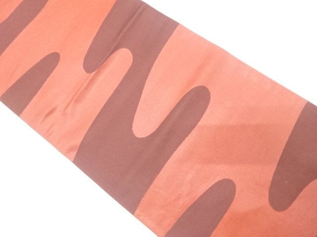 JAPANESE KIMONO / EKASUMI PATTERN WEAVING FUKURO OBI